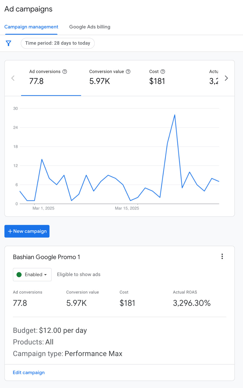 Google Ads setup and management